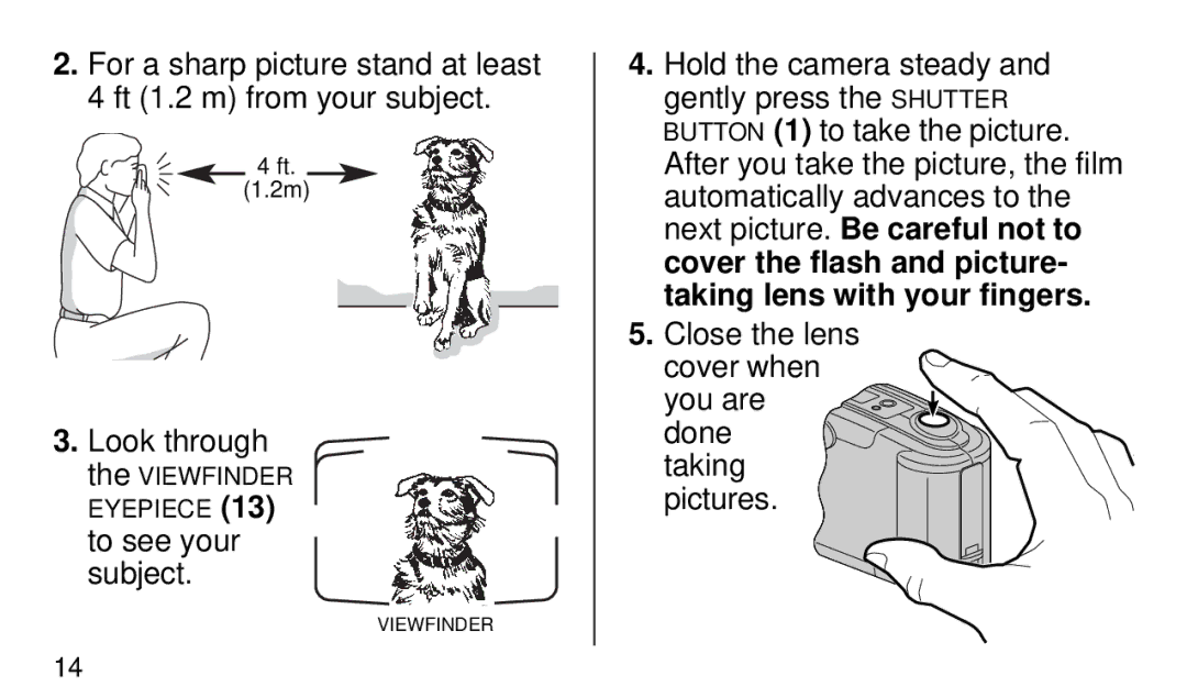 Kodak KE40 manual Close the lens Cover when you are done taking pictures 