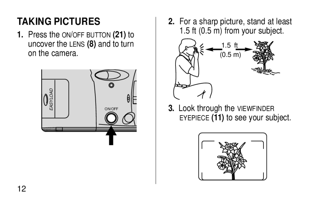 Kodak KE60 manual Taking Pictures 