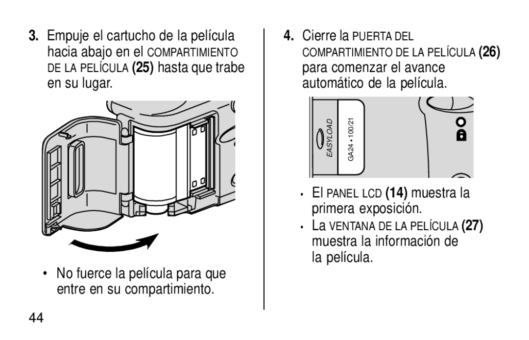 Kodak KE60 manual Cierre la Puerta DEL, La película 