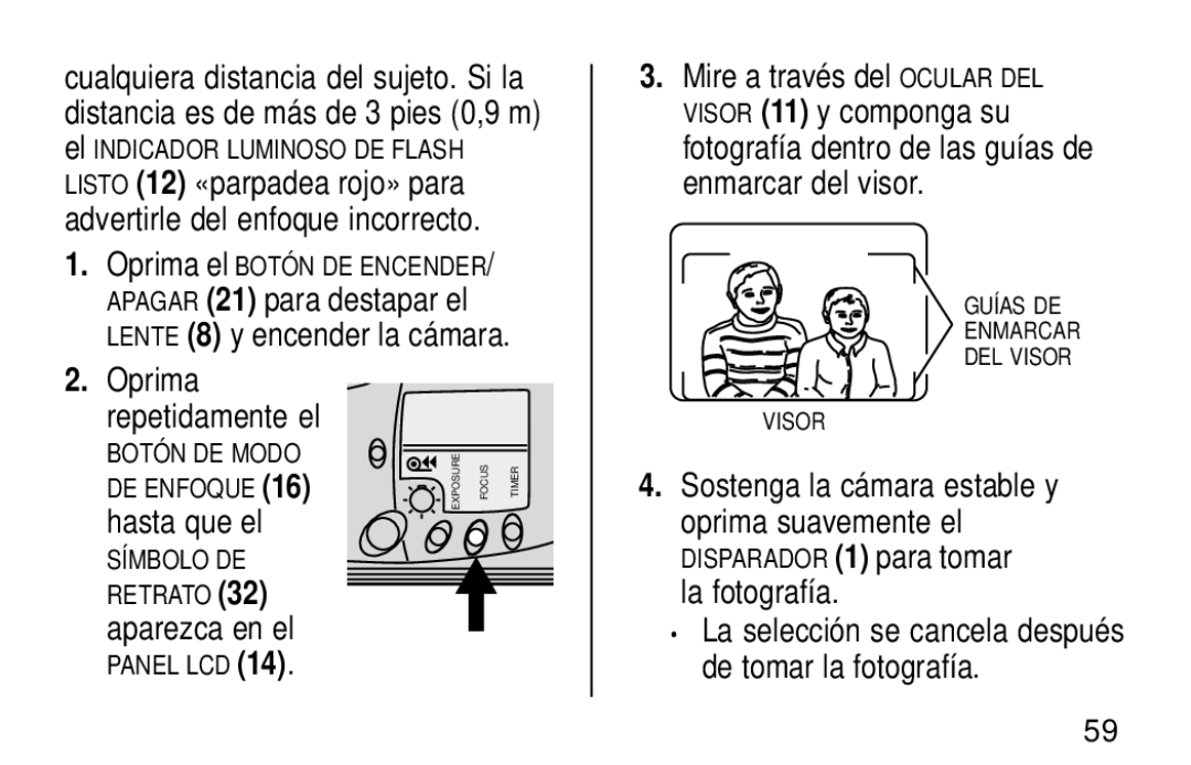 Kodak KE60 manual Oprima Repetidamente el, Hasta que el, Sostenga la cámara estable y 