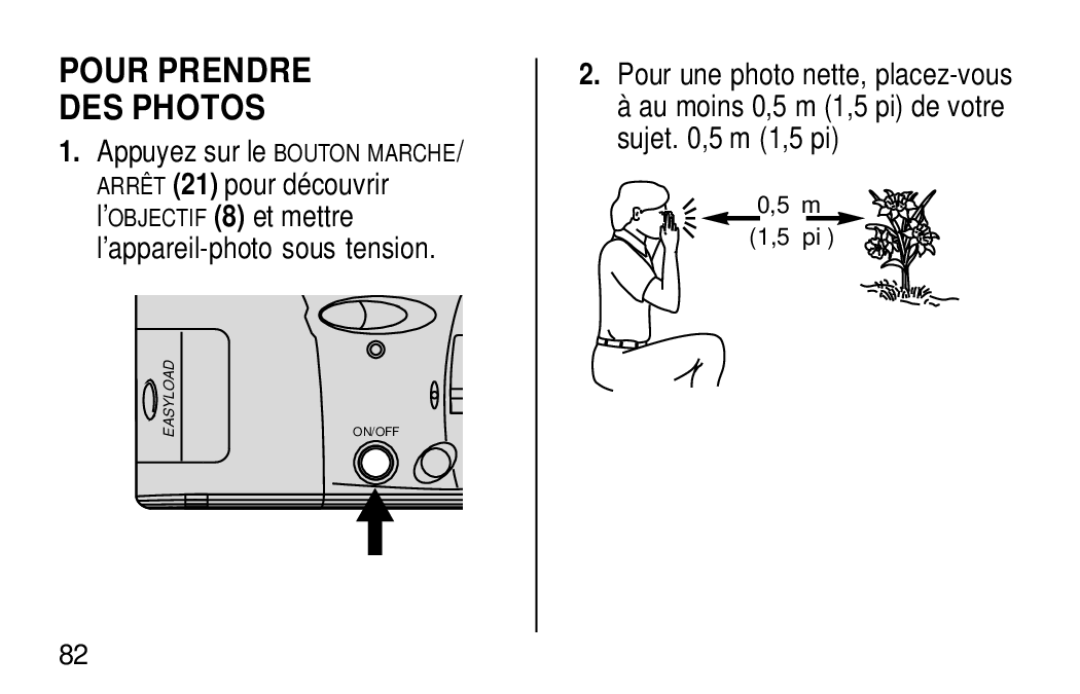 Kodak KE60 manual Pour Prendre DES Photos 