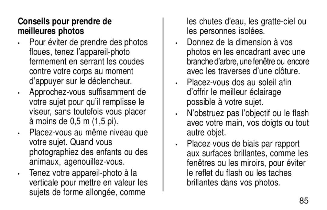 Kodak KE60 manual Conseils pour prendre de meilleures photos 