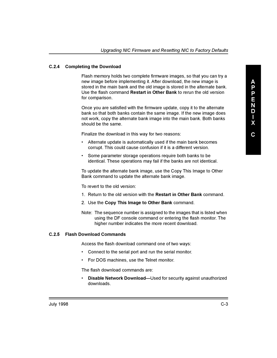 Kodak 3H0610, Kodak 10/100 Network Interface Card manual Completing the Download 