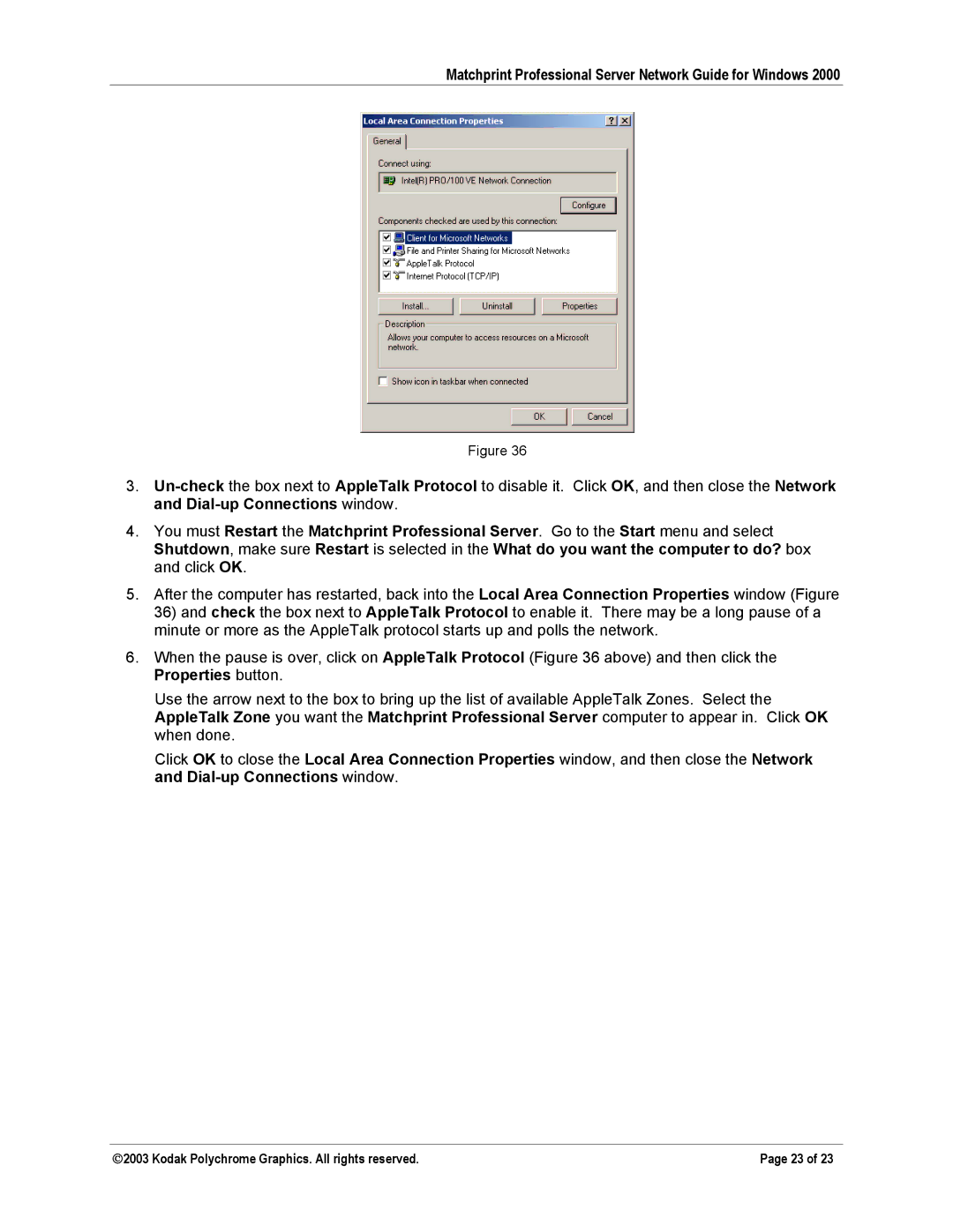 Kodak KY0730483 manual Matchprint Professional Server Network Guide for Windows 