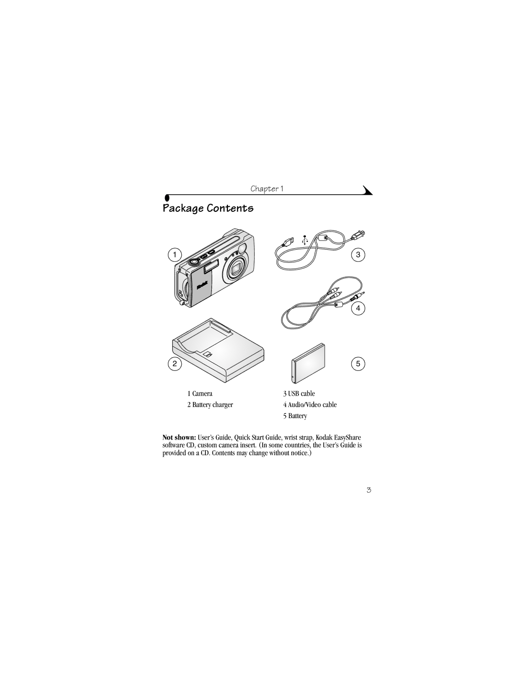 Kodak LS633 manual Package Contents 