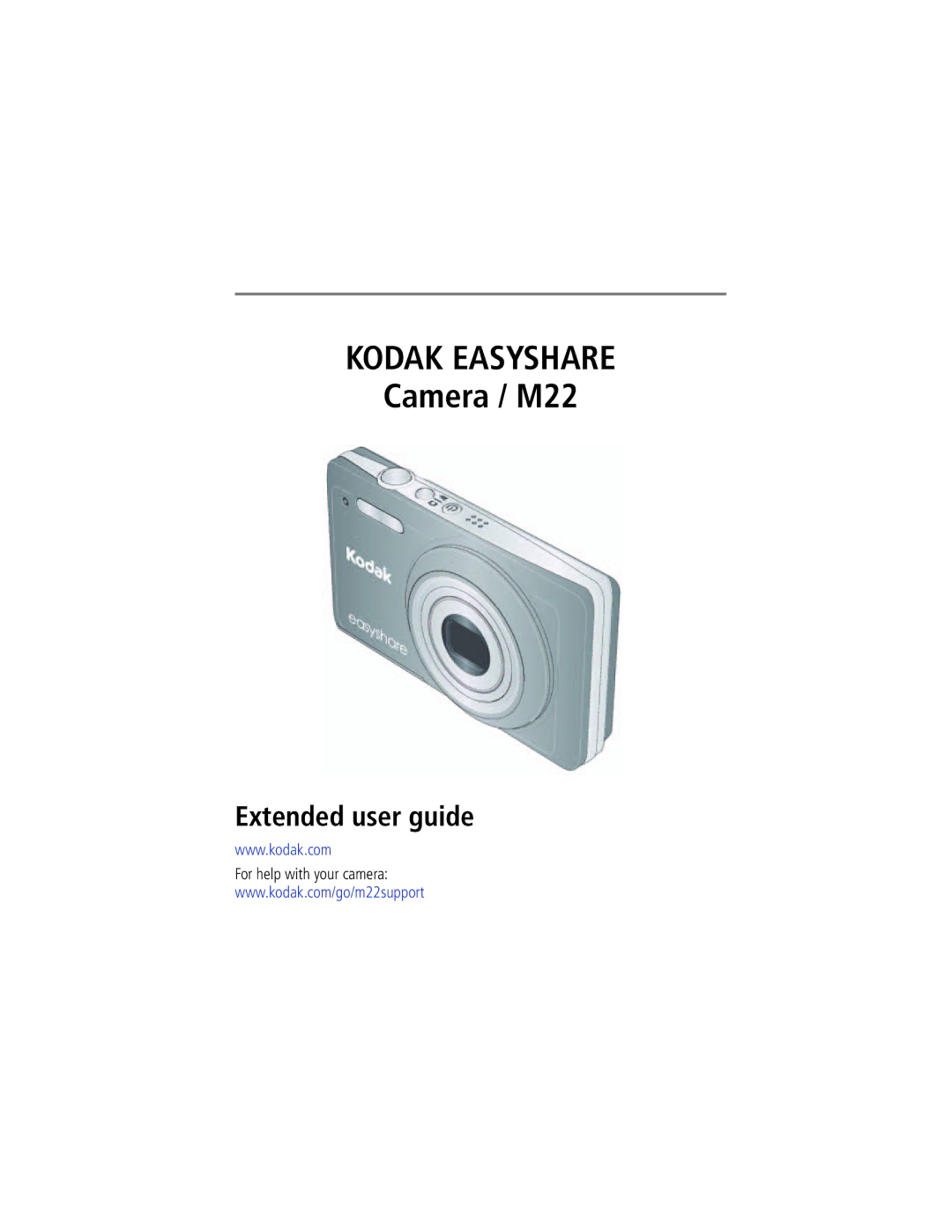 Kodak M22 manual Kodak Easyshare, For help with your camera 