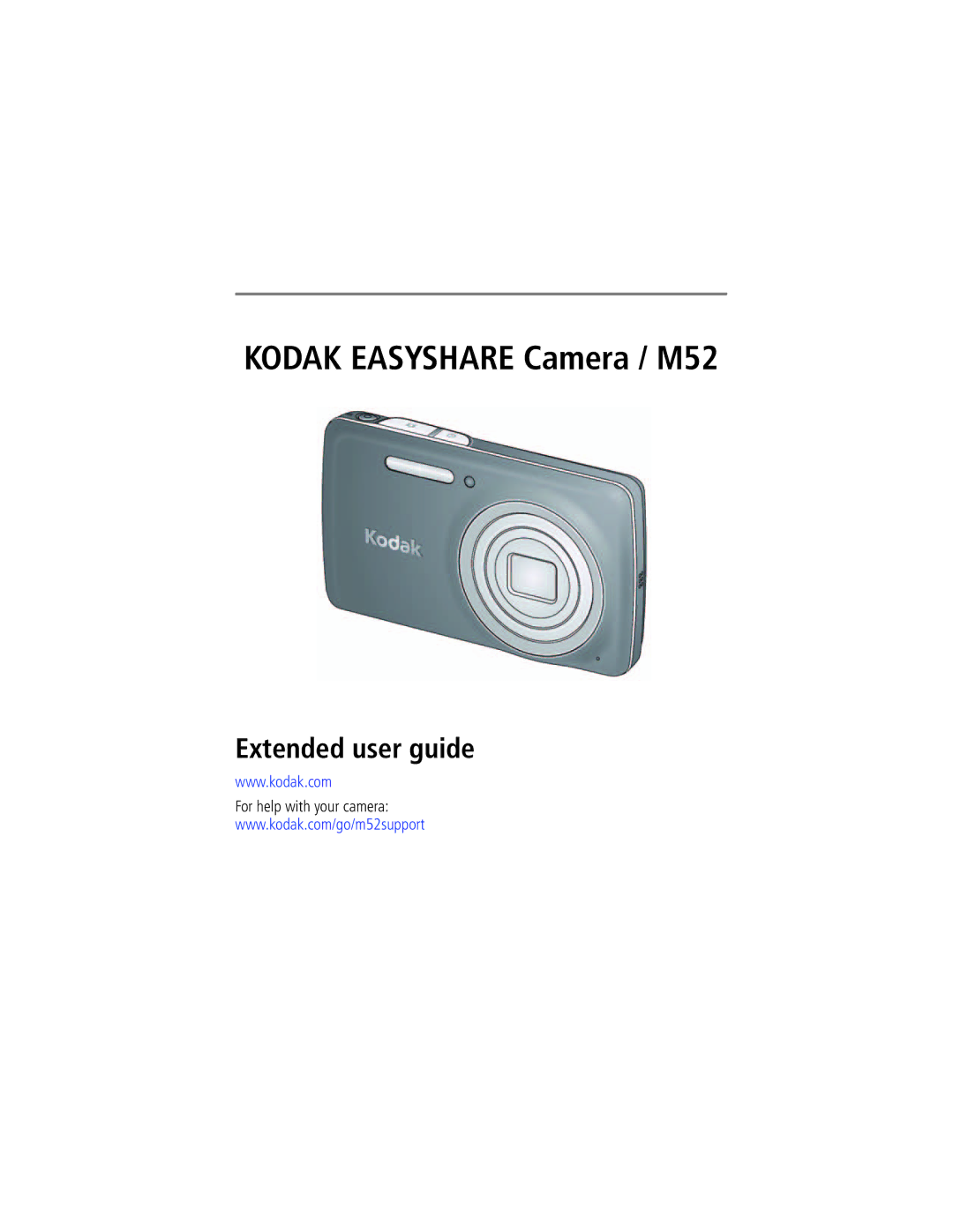 Kodak 1982370 manual Kodak Easyshare Camera / M52, For help with your camera 