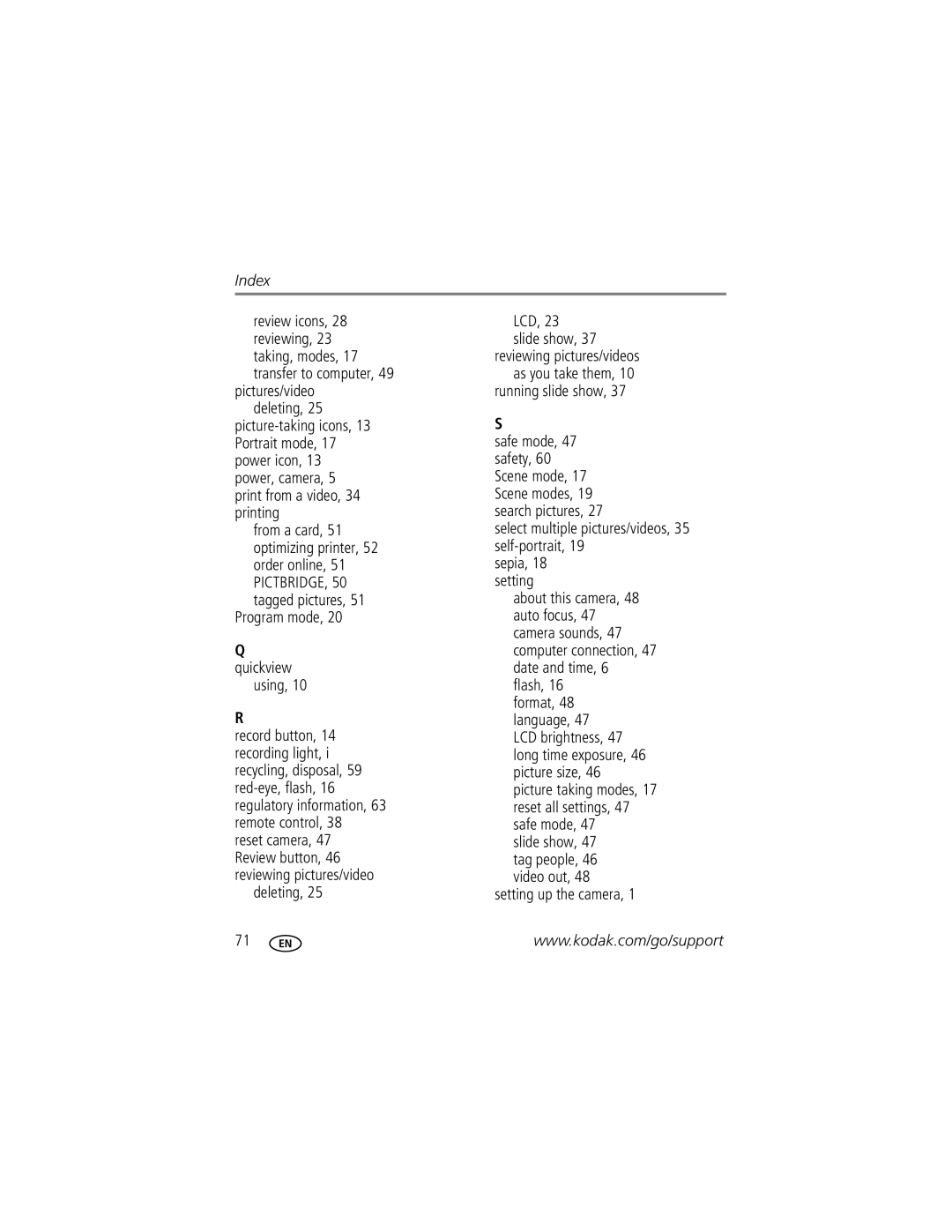 Kodak M577 manual Program mode, Using, Deleting LCD, Setting up the camera 