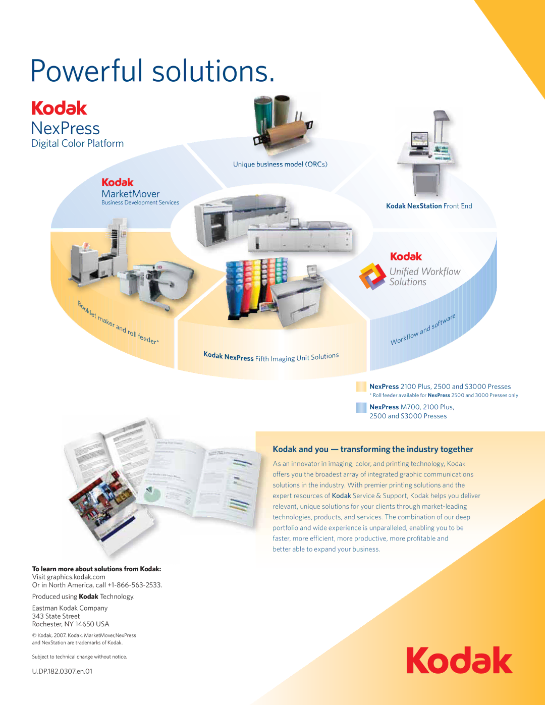 Kodak M700 manual Powerful solutions, Kodak and you transforming the industry together 