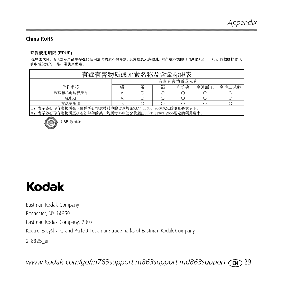 Kodak M763 owner manual Kodak 