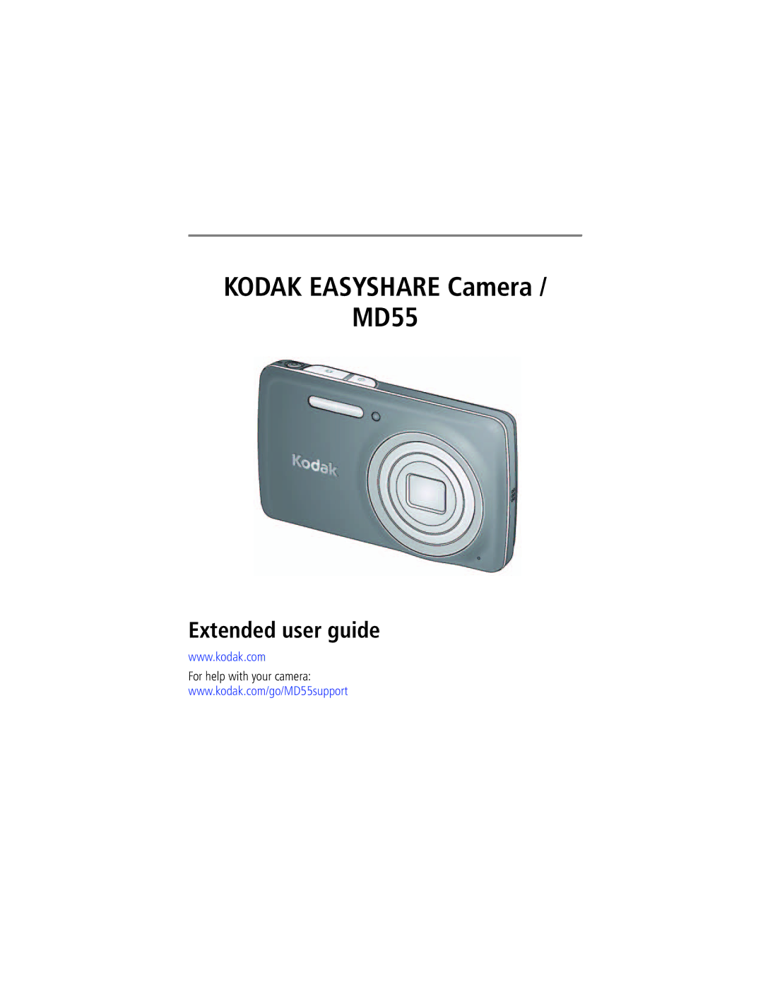 Kodak manual Kodak Easyshare Camera MD55, Extended user guide 