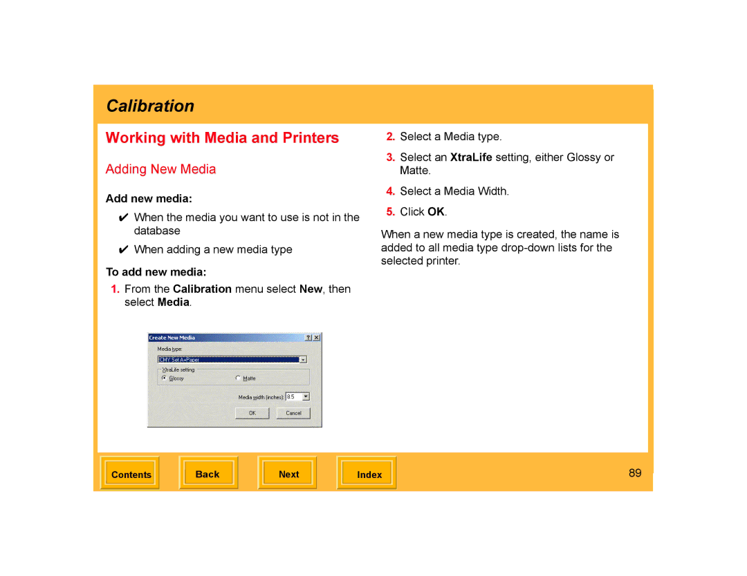 Kodak ML-500 manual Working with Media and Printers, Adding New Media, Add new media, To add new media 