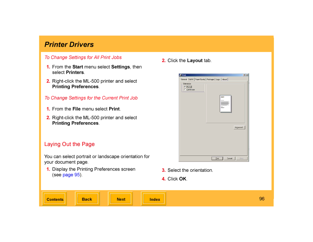 Kodak ML-500 manual Laying Out, To Change Settings for All Print Jobs, To Change Settings for the Current Print Job 