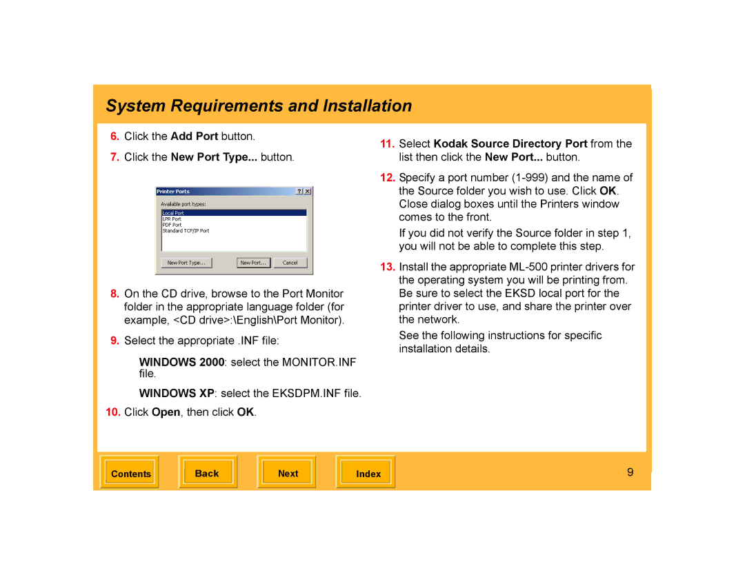 Kodak ML-500 manual System Requirements and Installation 