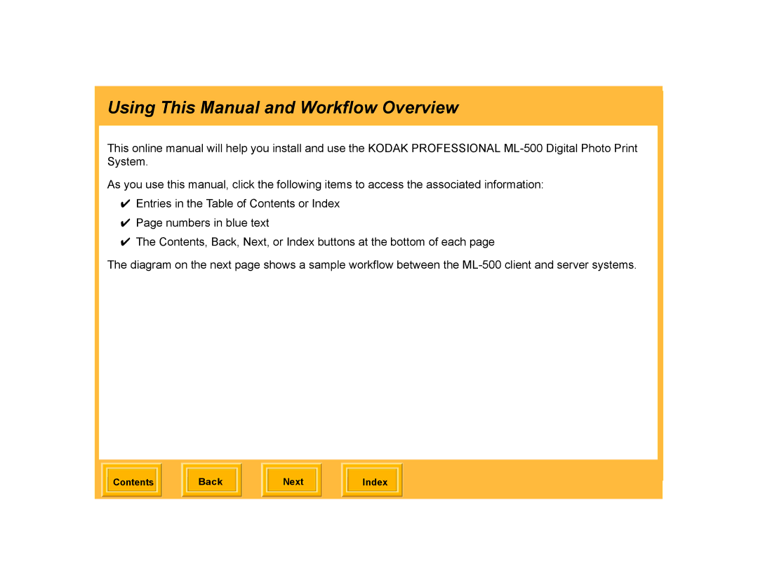 Kodak ML-500 manual Using This Manual and Workflow Overview 