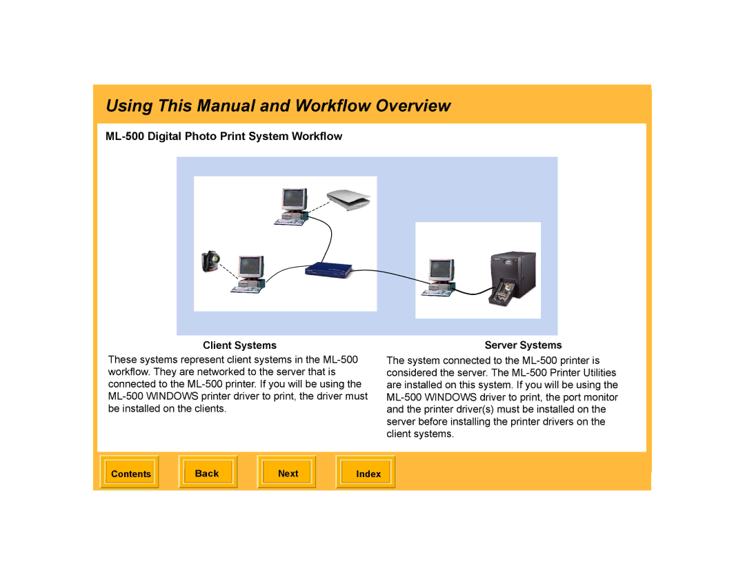 Kodak manual ML-500 Digital Photo Print System Workflow, Client Systems 