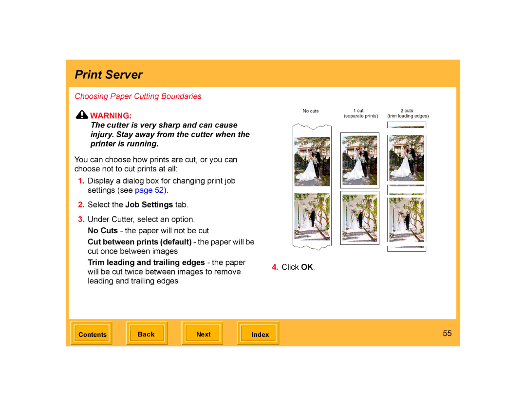 Kodak ML-500 manual Choosing Paper Cutting Boundaries, Trim leading and trailing edges the paper 