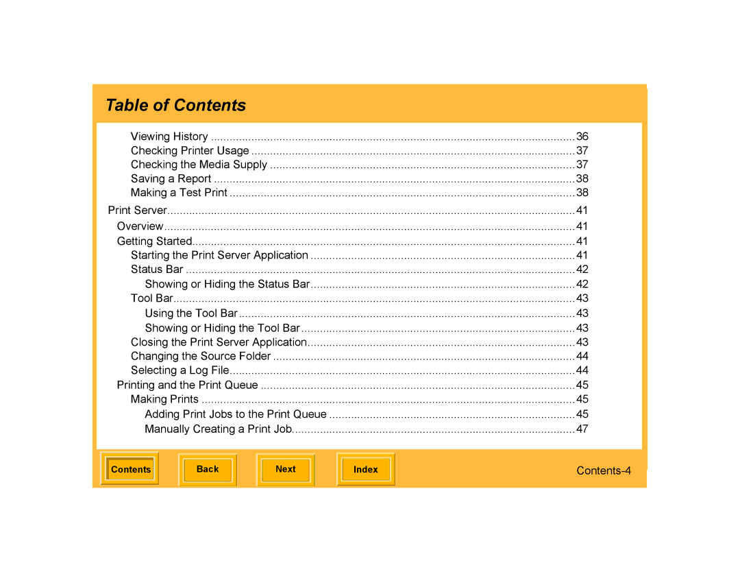 Kodak ML-500 manual Contents-4 