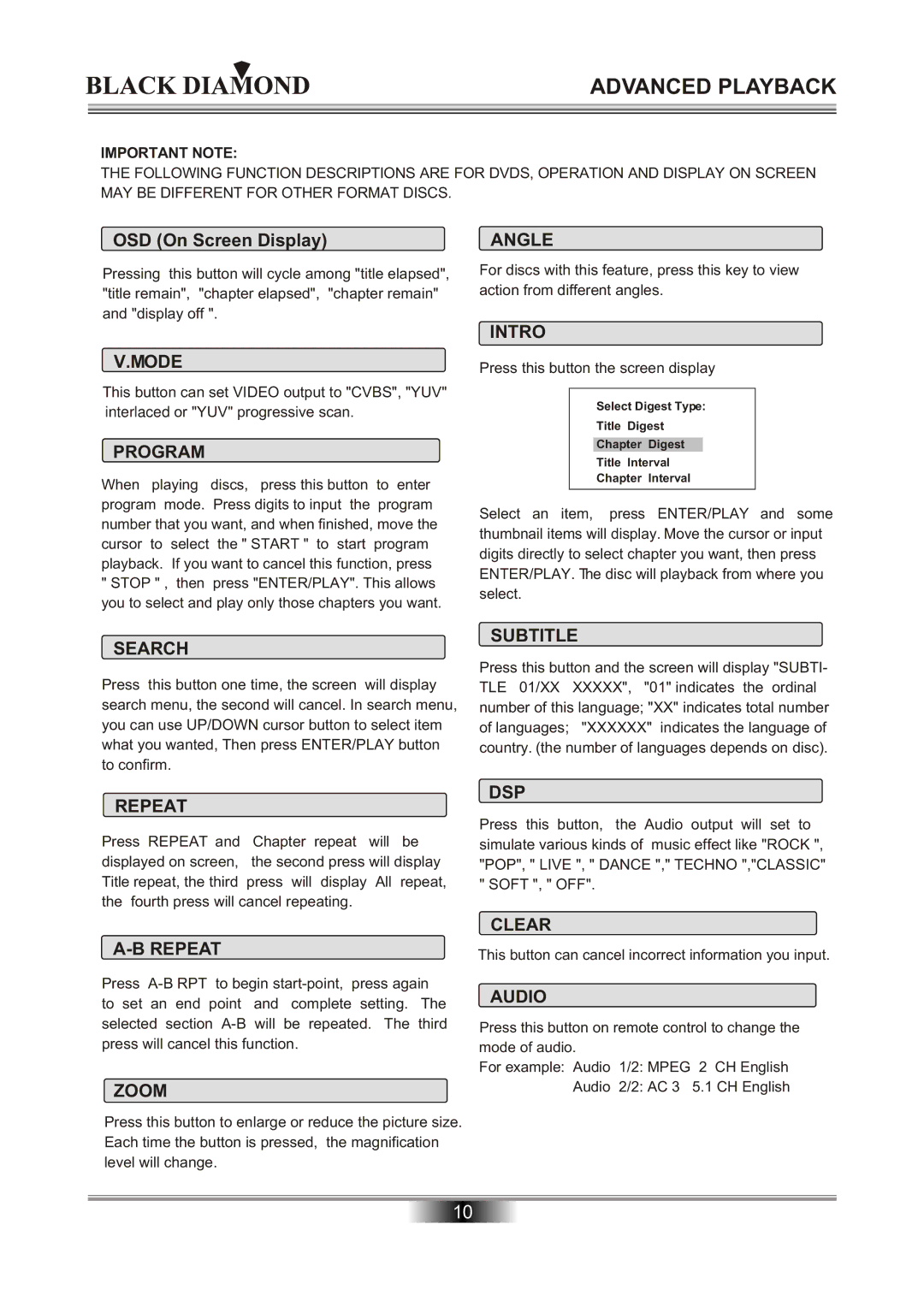 Kodak MP6000 owner manual Advanced Playback, Important Note 