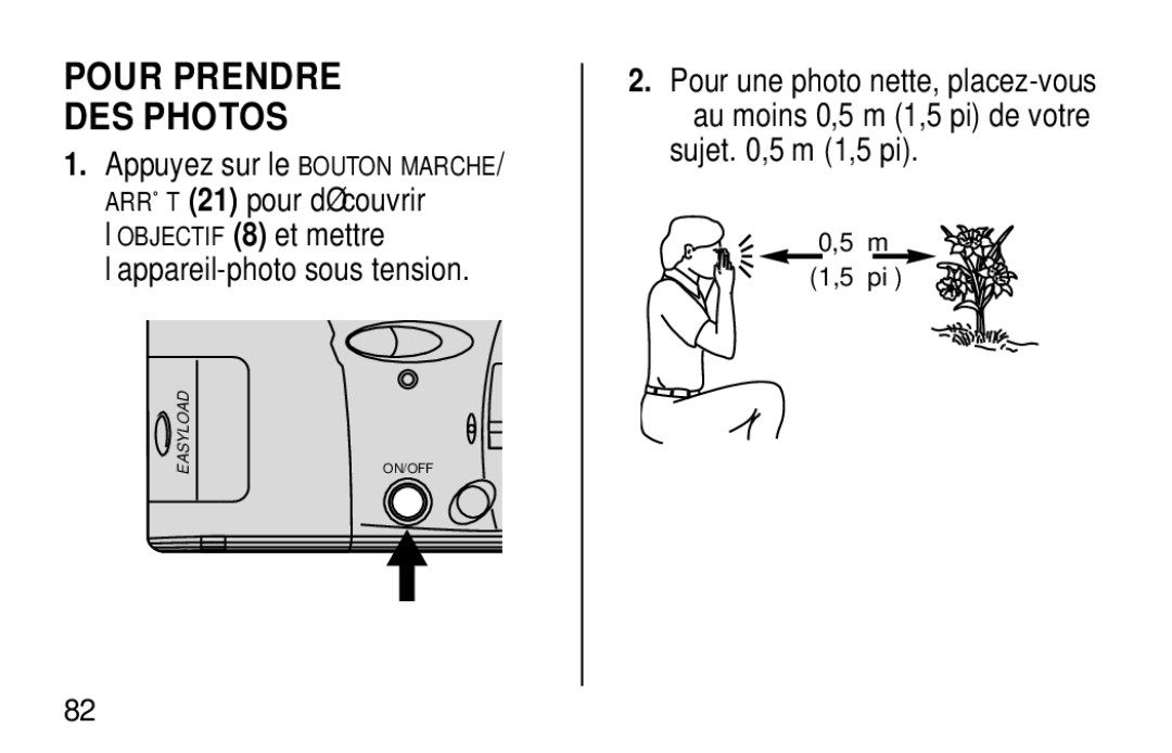 Kodak NY 14650 manual Pour Prendre DES Photos 