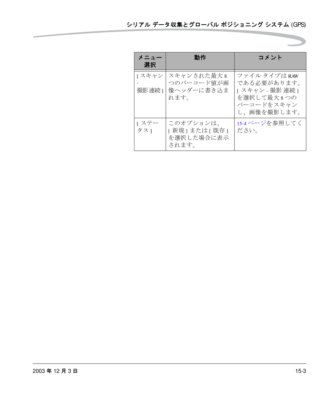 Kodak P/N 6B8991 manual メニュー コメント, スキャン スキャンされた最大, つのバーコード値が画, 撮影連続 像ヘッダーに書き込ま スキャン 撮影 連続 れます。 を選択して最大 8 つの バーコードをスキャン 