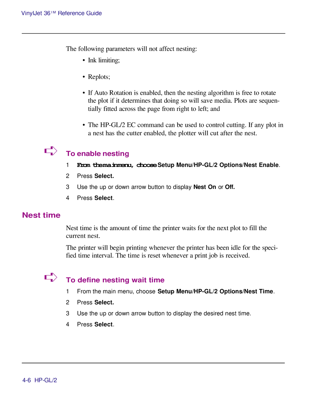 Kodak Printe manual Nest time, To enable nesting, To define nesting wait time 