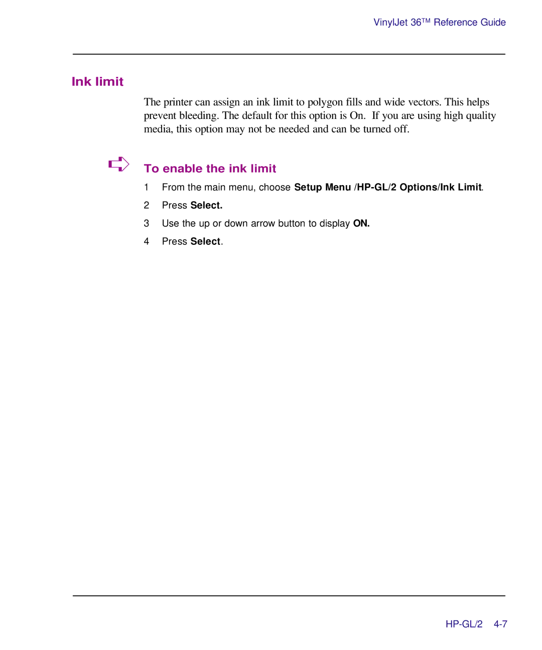 Kodak Printe manual Ink limit, To enable the ink limit 