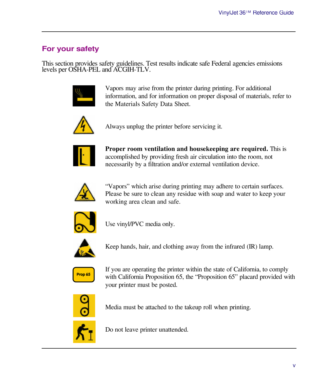 Kodak Printe manual For your safety 