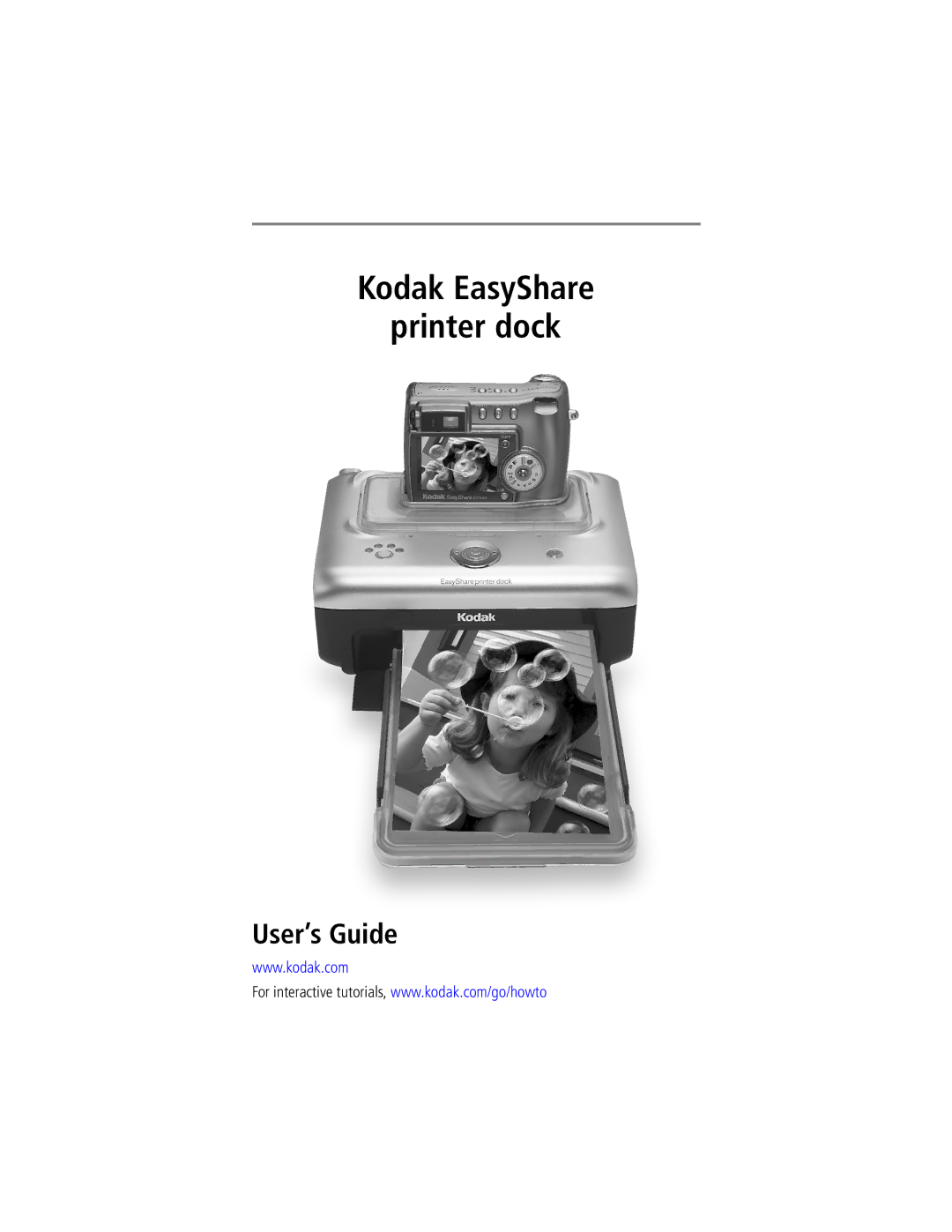 Kodak printer dock manual Kodak EasyShare Printer dock, User’s Guide 