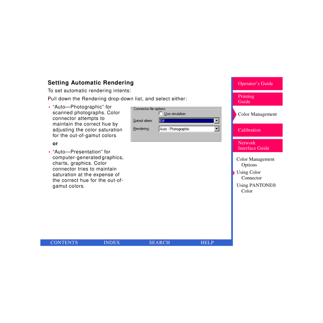 Kodak Printer manual Setting Automatic Rendering 