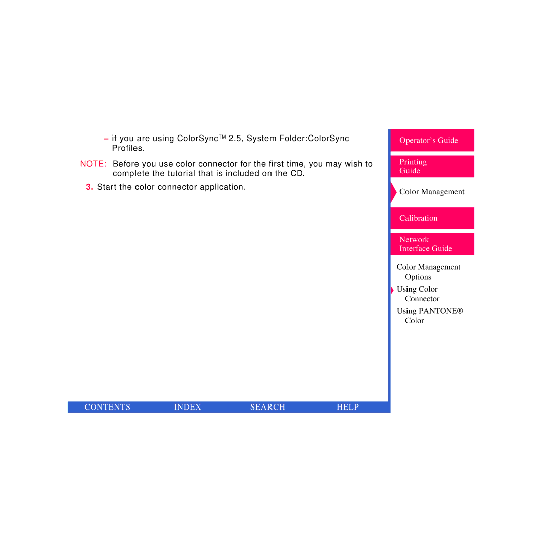 Kodak Printer manual Contents Index Search Help 