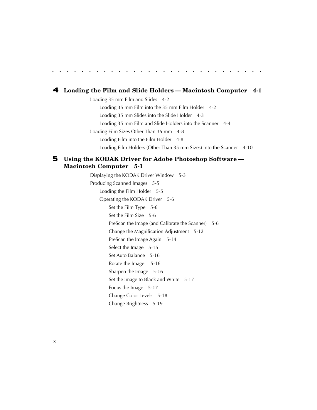 Kodak RFS 3570 user manual Loading the Film and Slide Holders Macintosh Computer 