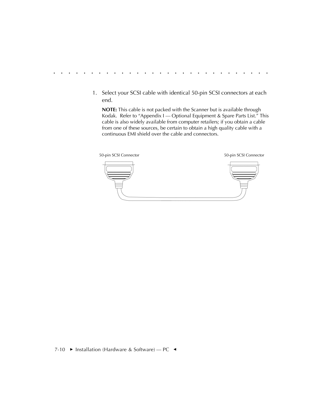 Kodak RFS 3570 user manual 10  Installation Hardware & Software PC G 