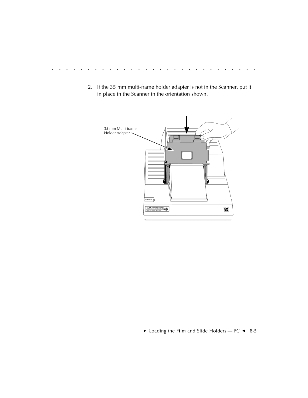 Kodak RFS 3570 user manual Mm Multi-frame Holder Adapter 