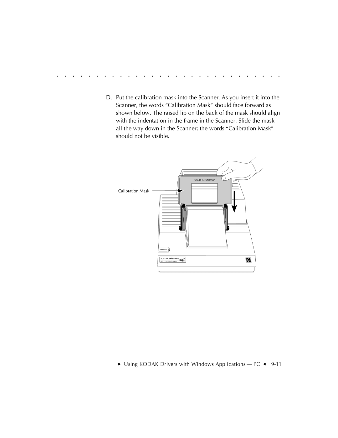 Kodak RFS 3570 user manual Calibration Mask 