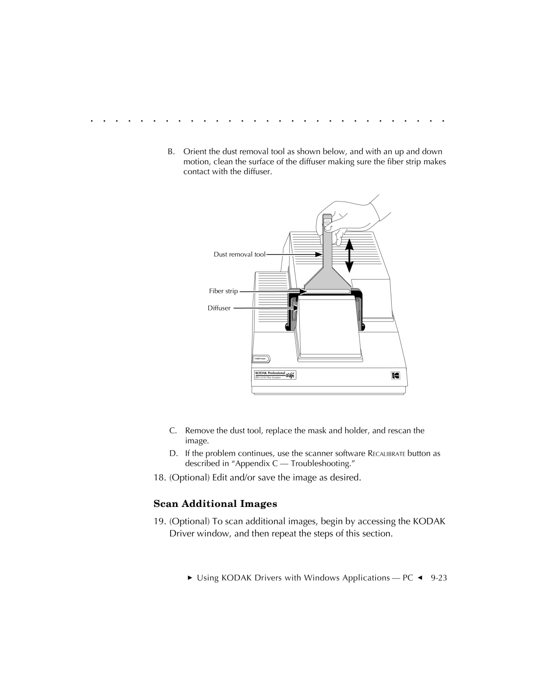 Kodak RFS 3570 user manual Optional Edit and/or save the image as desired 