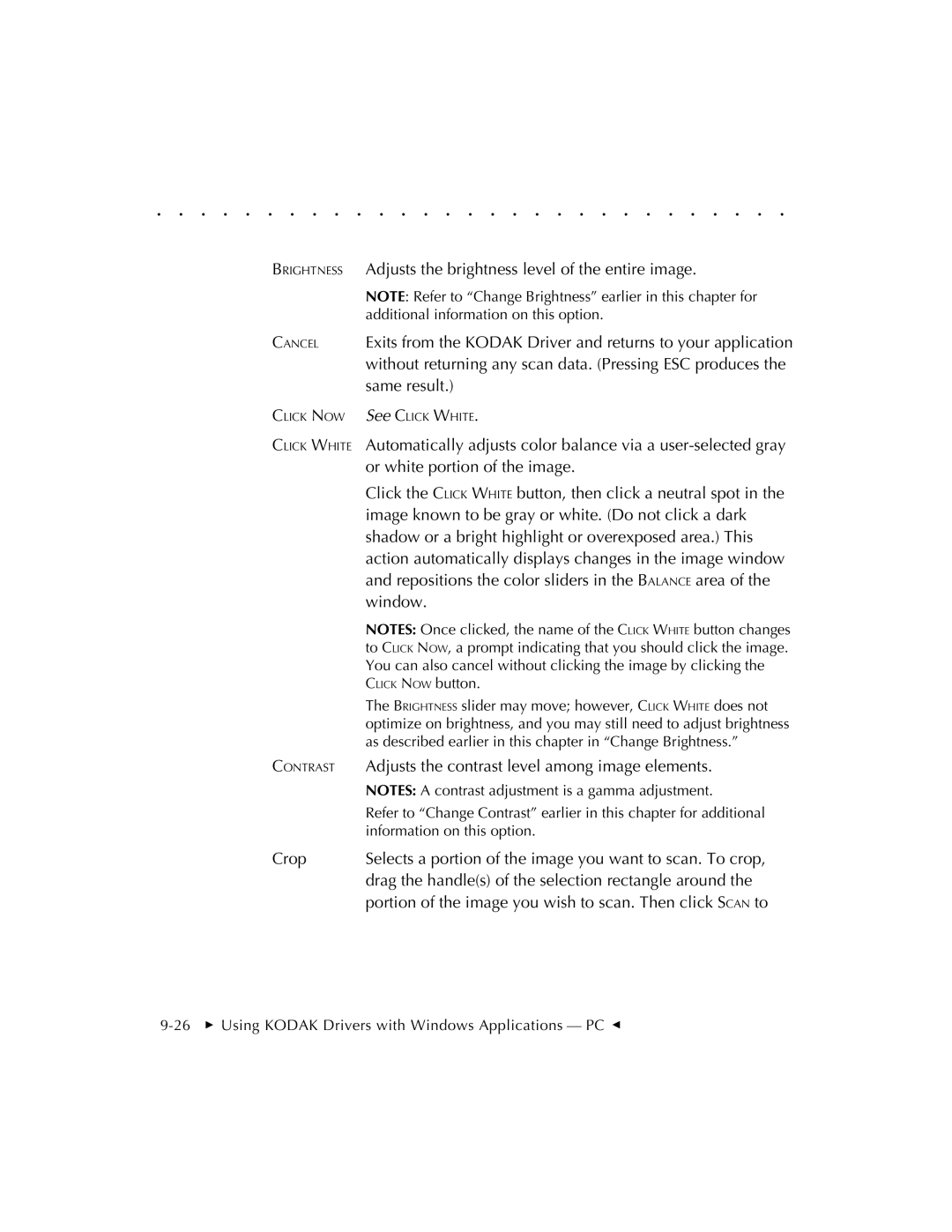 Kodak RFS 3570 user manual Image known to be gray or white. Do not click a dark 