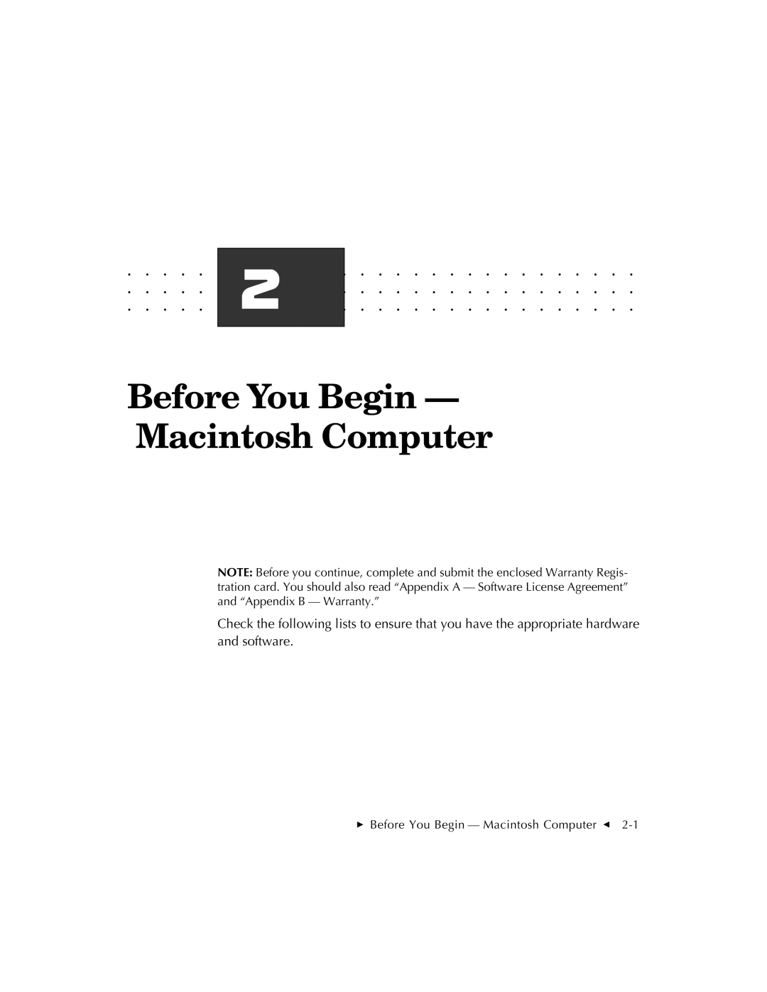 Kodak RFS 3570 user manual Before You Begin Macintosh Computer 