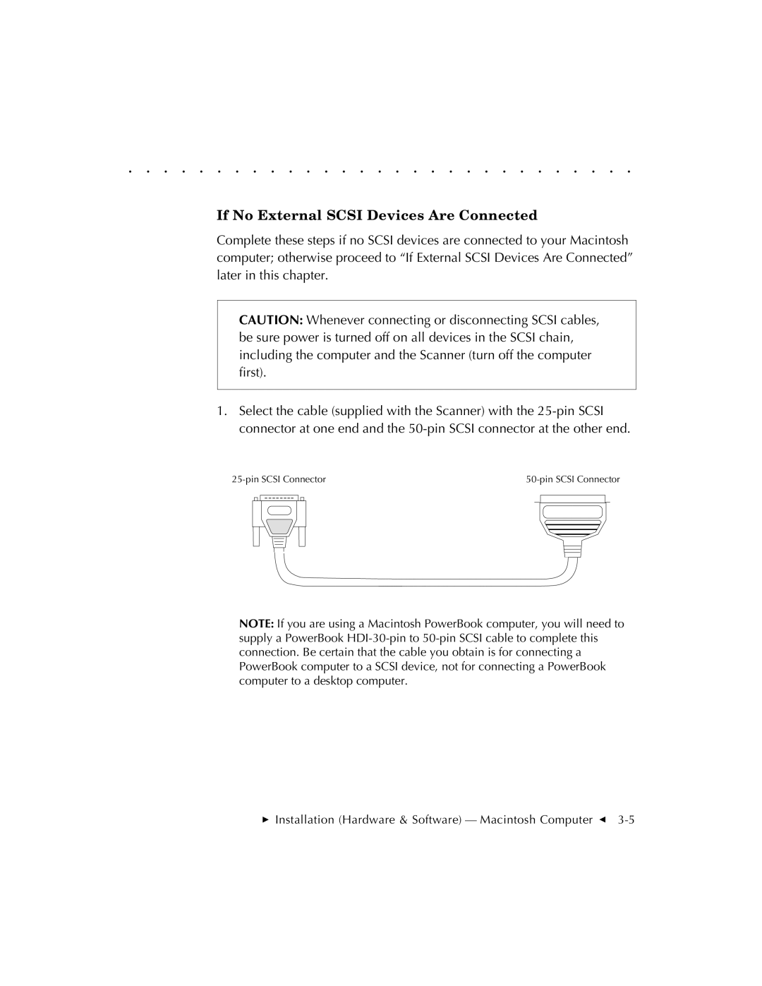 Kodak RFS 3570 user manual If No External Scsi Devices Are Connected 