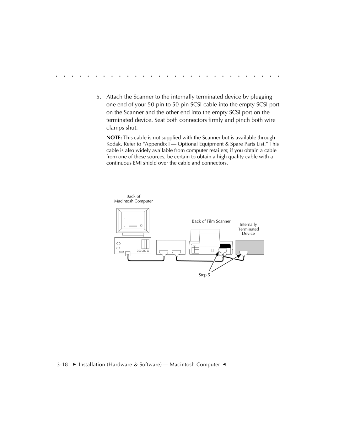 Kodak RFS 3570 user manual 18  Installation Hardware & Software Macintosh Computer G 