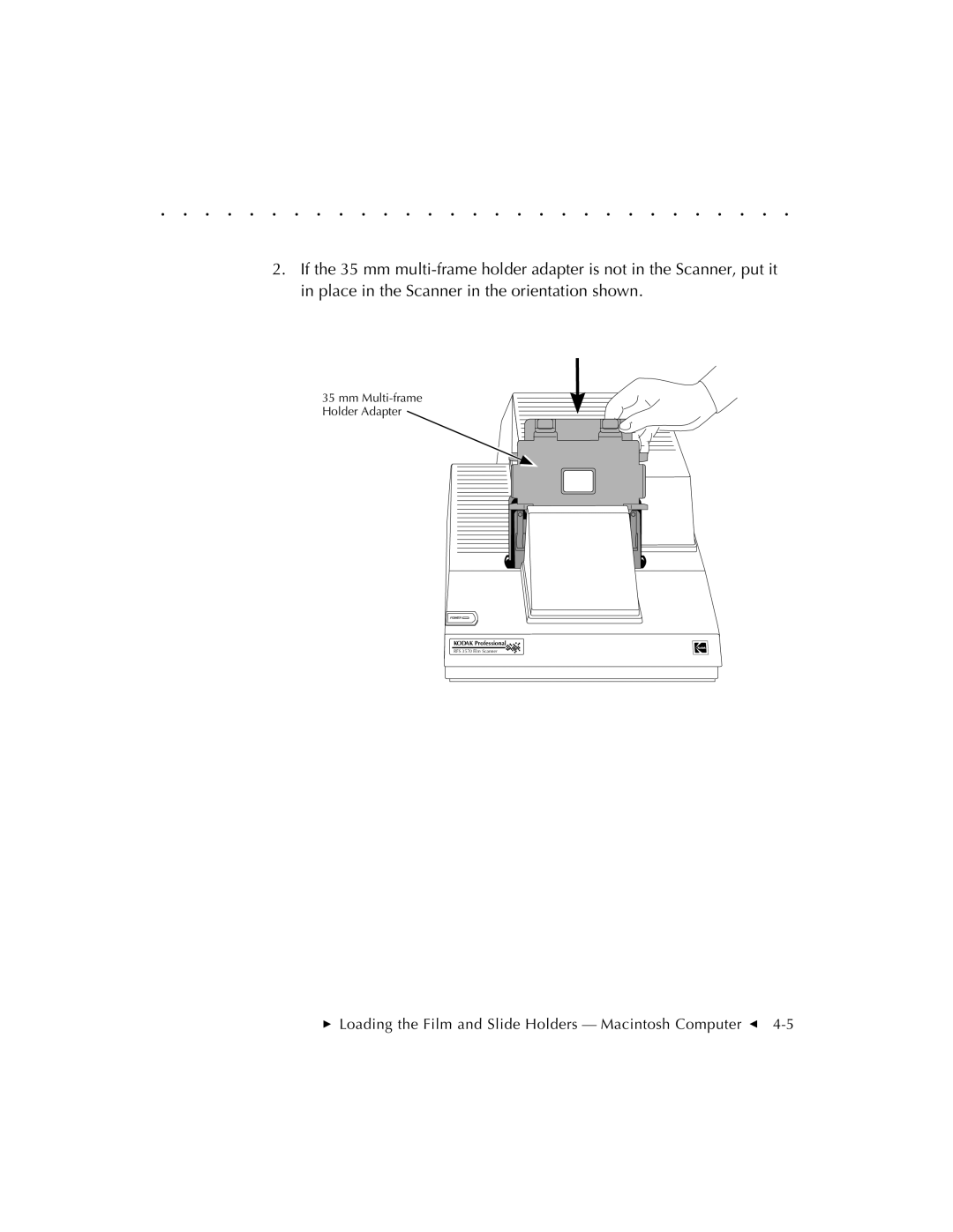 Kodak RFS 3570 user manual Mm Multi-frame Holder Adapter 