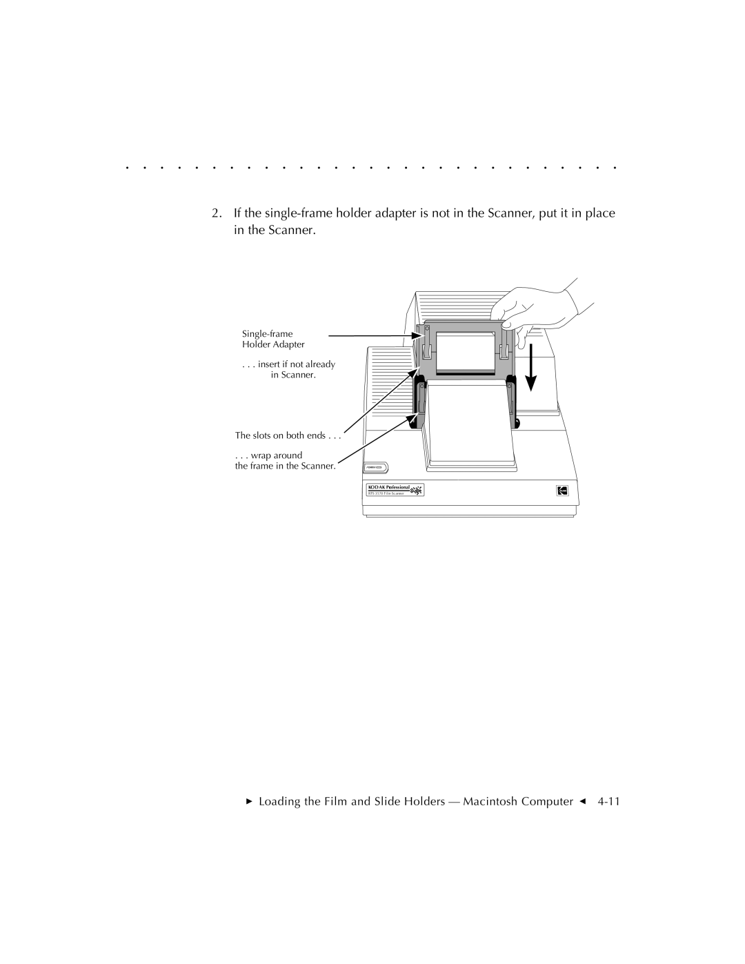 Kodak RFS 3570 user manual Single-frame Holder Adapter 