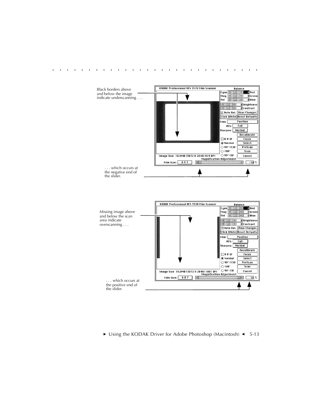 Kodak RFS 3570 user manual  Using the Kodak Driver for Adobe Photoshop Macintosh G 