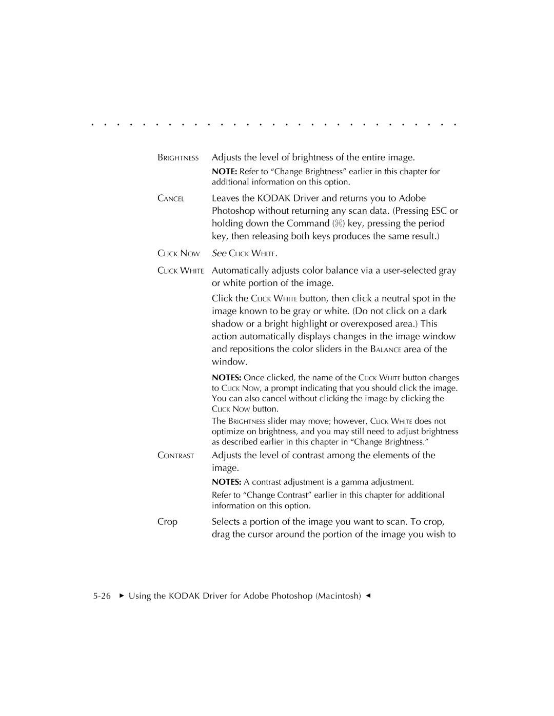 Kodak RFS 3570 user manual Adjusts the level of brightness of the entire image 