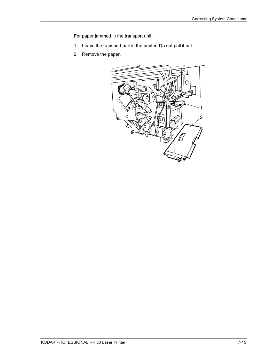 Kodak RP 30 manual Correcting System Conditions 