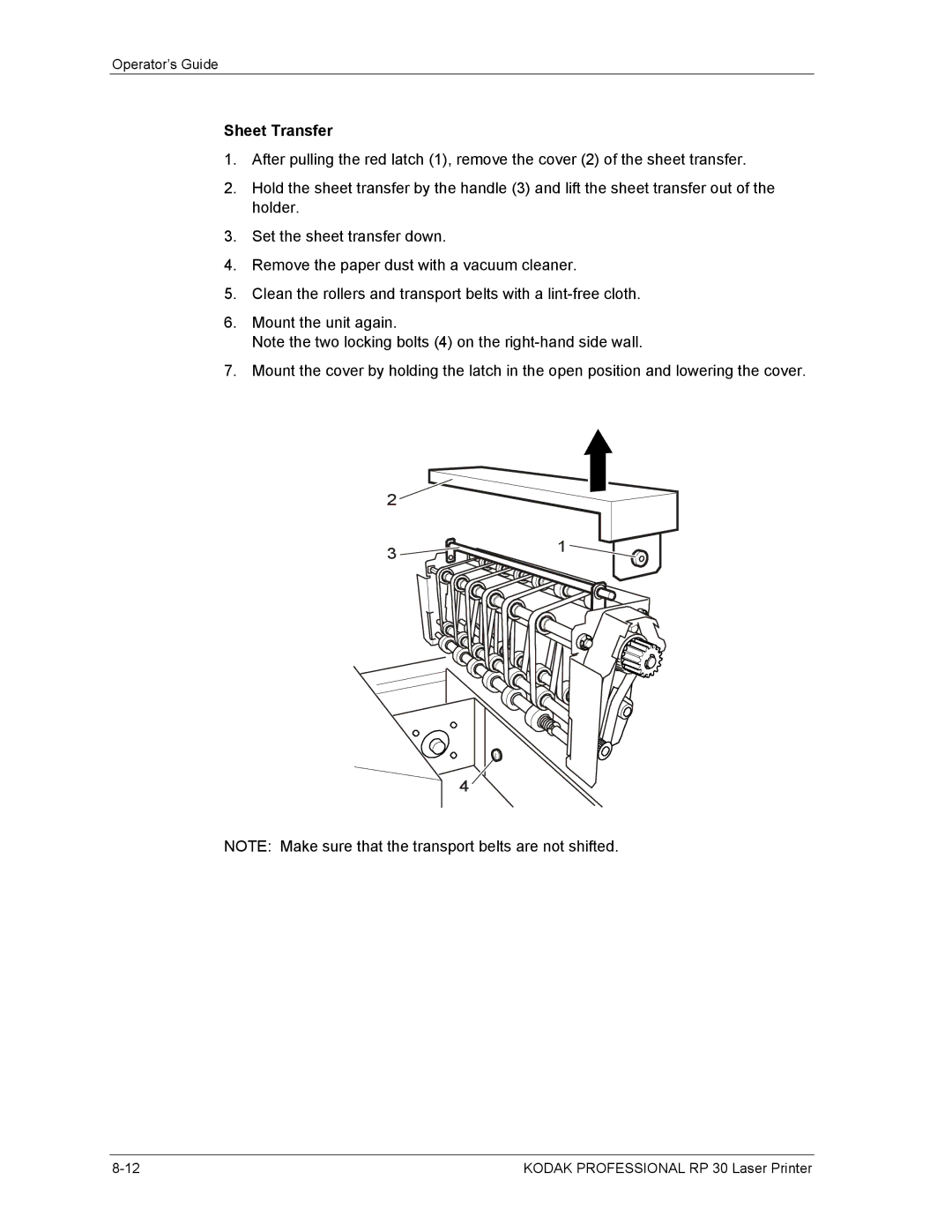 Kodak RP 30 manual Sheet Transfer 