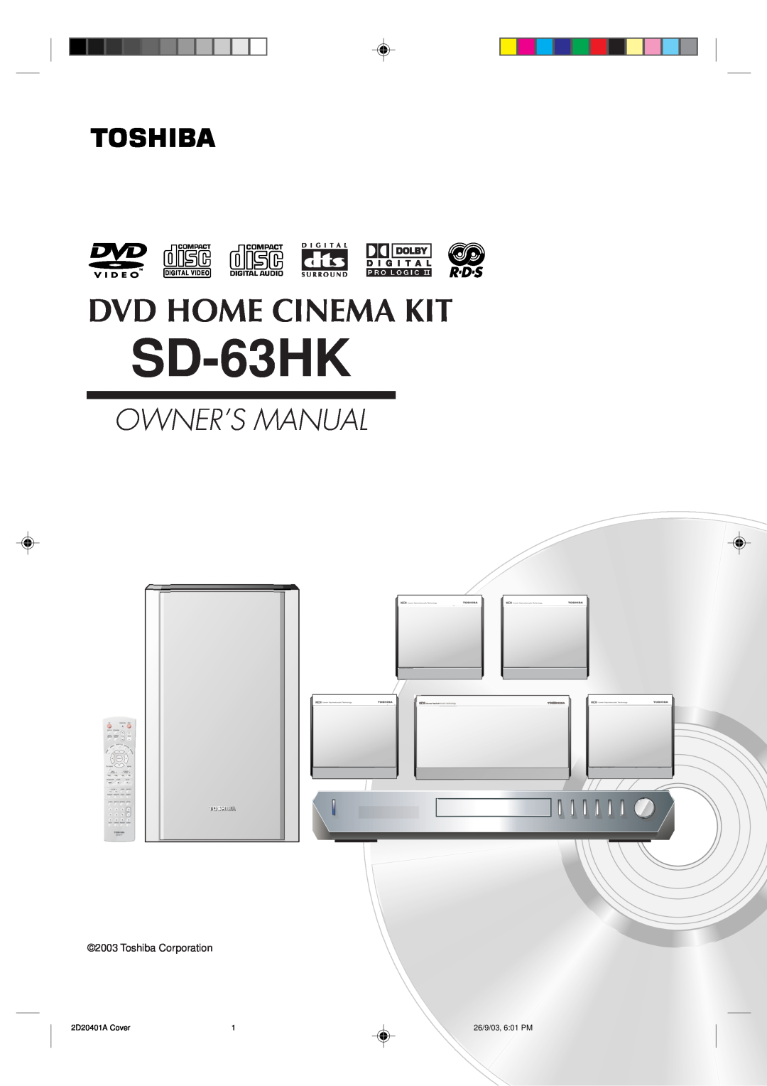 Kodak SD-63HK owner manual Dvd Home Cinema Kit, Owner’S Manual, Digital Video 