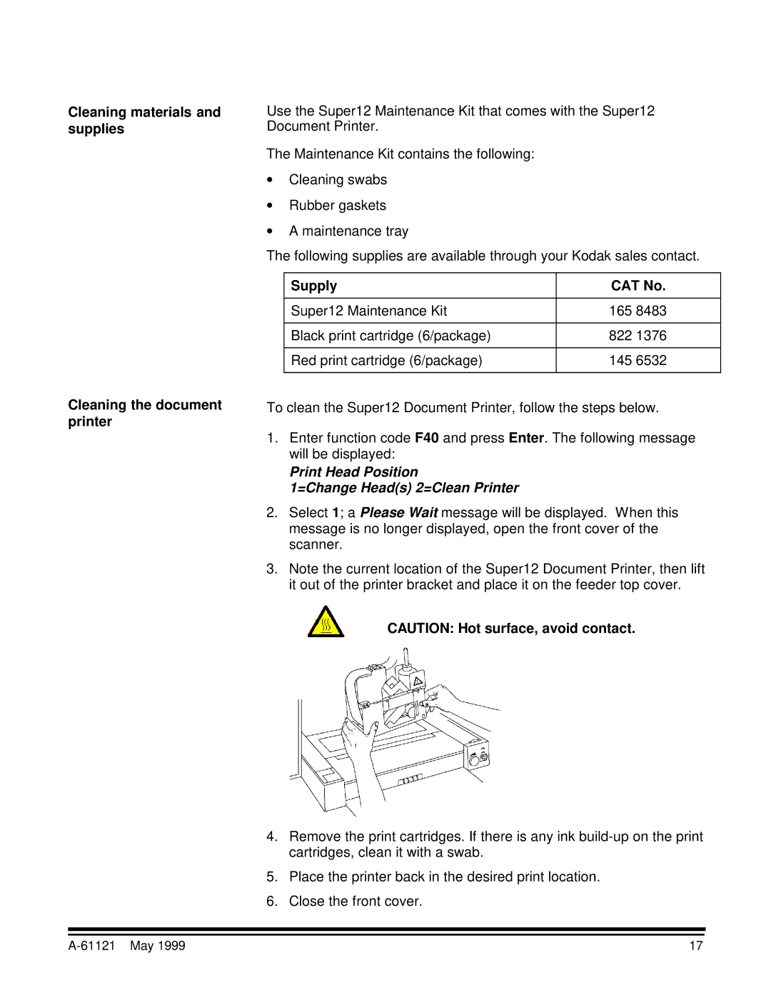 Kodak Series 3 manual Supply CAT No 