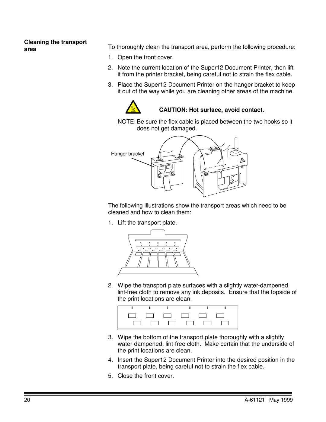 Kodak Series 3 manual Cleaning the transport area 