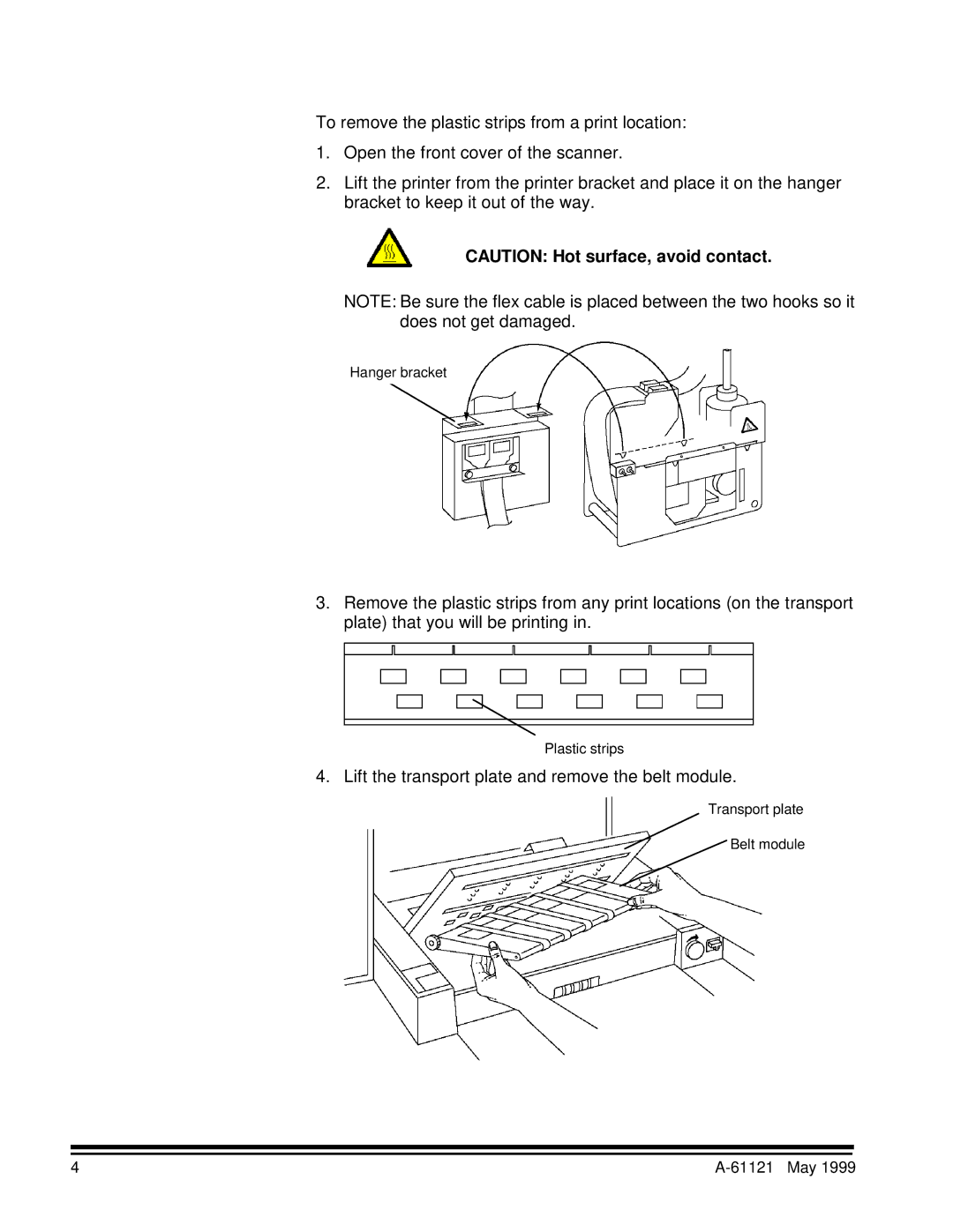 Kodak Series 3 manual Lift the transport plate and remove the belt module 